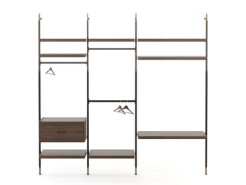 HIS - Sectional walnut walk-in wardrobe by Stylish Club - view 2